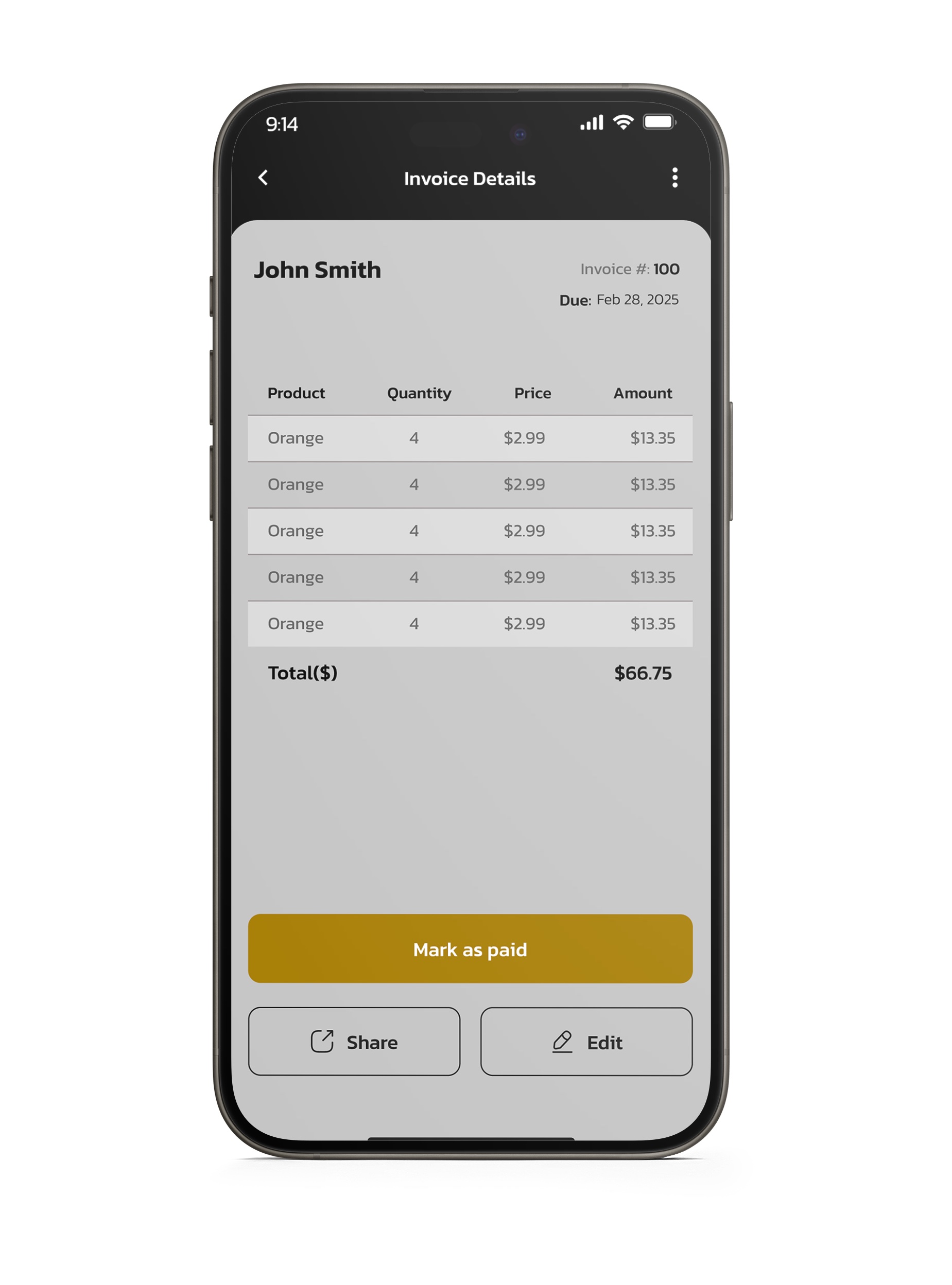 Invoice Details image